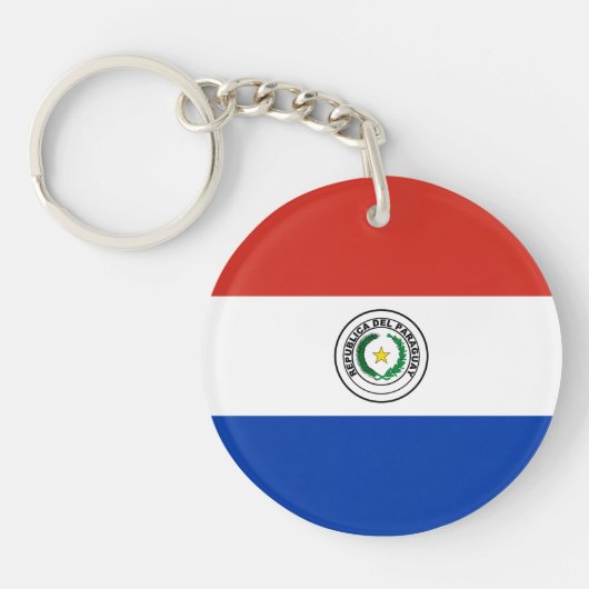 Paraguayese vlag sleutelhanger (Voorkant)