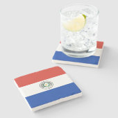 Paraguayese vlag stenen onderzetter (Zijkant)