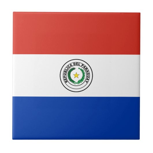 Paraguayese vlag tegeltje (Voorkant)
