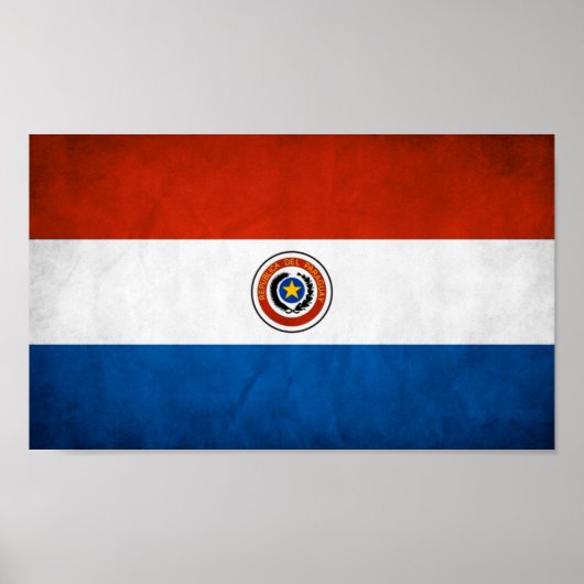 Paraguayse nationale vlag poster (Voorkant)