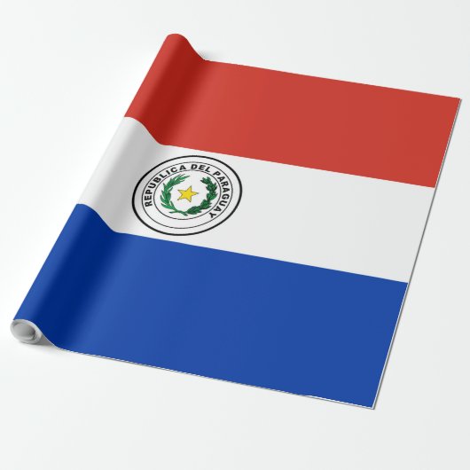 Paraguayse vlag cadeaupapier (Uitgerold)