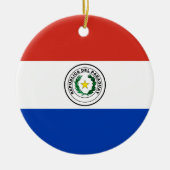 Paraguayse vlag keramisch ornament (Voorkant)
