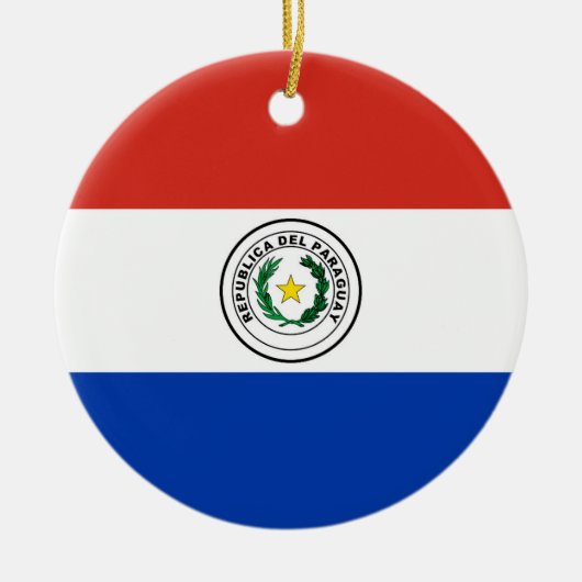 Paraguayse vlag keramisch ornament (Voorkant)