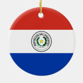 Paraguayse vlag keramisch ornament (Achterkant)