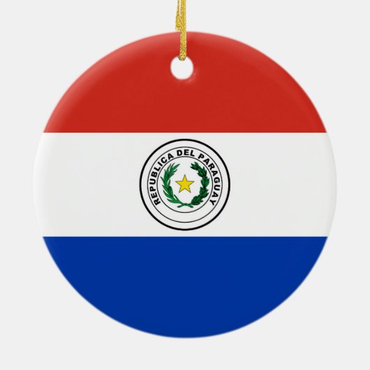 Paraguayse vlag keramisch ornament (Achterkant)