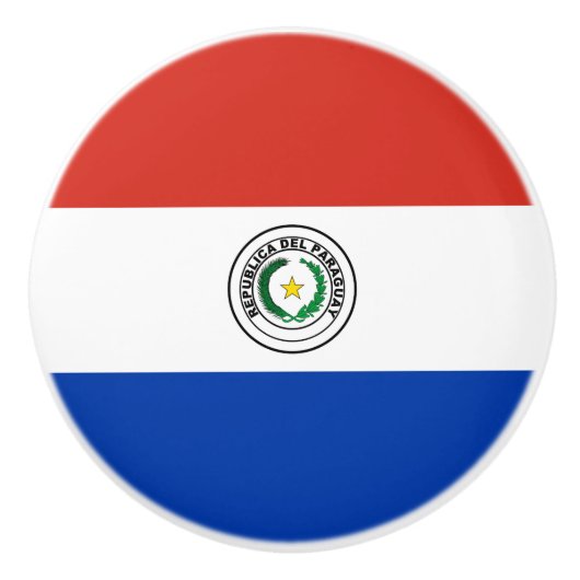 Paraguayse vlag keramische knop (Voorkant)