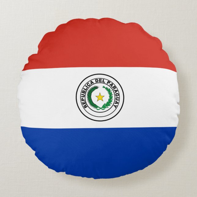 Paraguayse vlag rond kussen (Voorkant)