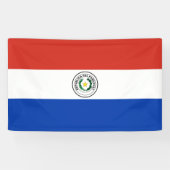 Paraguayse vlag spandoek (Horizontaal)