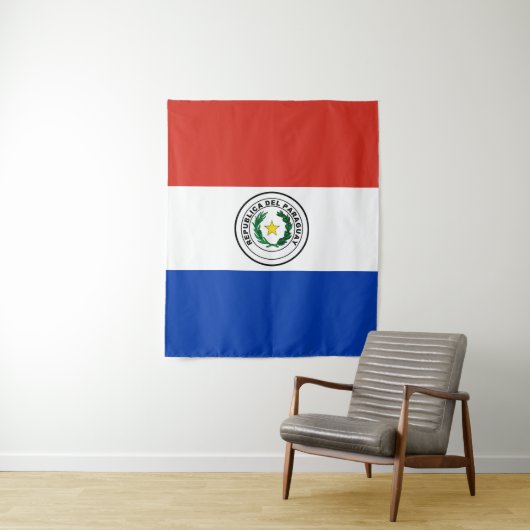 Paraguayse vlag wandkleed (In situ)