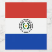 Paraguayse vlag wijn etiket (Enkel label)