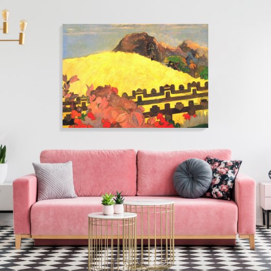 "Parahi Te Marae" - Paul Gauguin Canvas Afdruk (Insitu (Woonkamer))