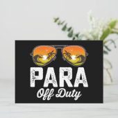 Parahulp buiten dienst laatste schooldag kaart (Staand voorkant)