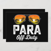 Parahulp buiten dienst laatste schooldag kaart (Voorkant / Achterkant)