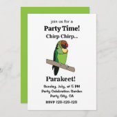 Parakeet Bird Funny Party Kaart (Voorkant / Achterkant)