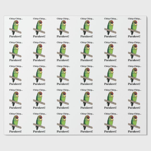 Parakeet Bird Lovers Cadeaupapier (Vlak)