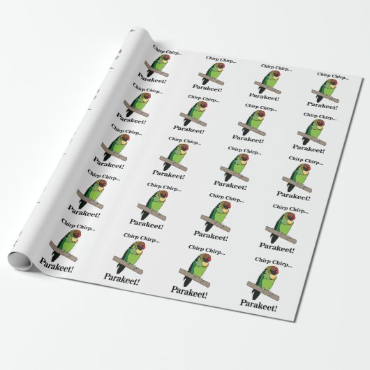 Parakeet Bird Lovers Cadeaupapier (Uitgerold)