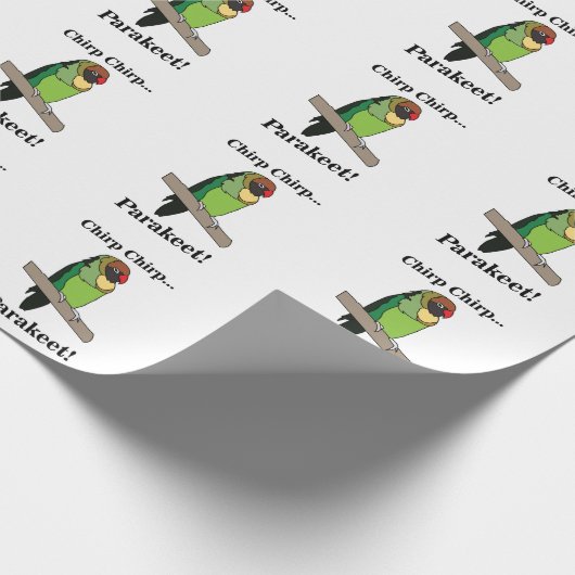 Parakeet Bird Lovers Cadeaupapier (Hoek)