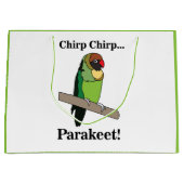 Parakeet Bird Lovers Groot Cadeauzakje (Voorkant)