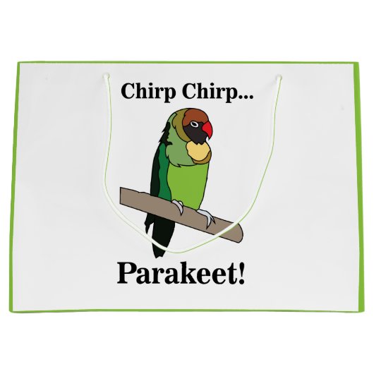 Parakeet Bird Lovers Groot Cadeauzakje (Voorkant)