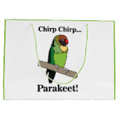 Parakeet Bird Lovers Groot Cadeauzakje (Achterkant)