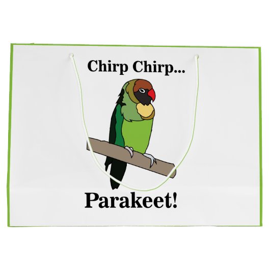 Parakeet Bird Lovers Groot Cadeauzakje (Achterkant)