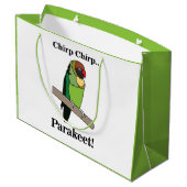 Parakeet Bird Lovers Groot Cadeauzakje (Achterkant Gekanteld)