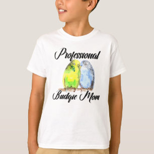 Parakeet Budgie Mama Budgie Waterverf T-shirt