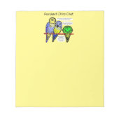 Parakeet Chirp Chat Let op Notitieblok (Voorkant)
