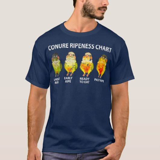 Parakeet Conure Ripeness Bird Chart Gift  (2) T-shirt (Voorkant)