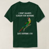 Parakeet Gift Funny Parrot Gift Parrots Bird Gift T-shirt (Design voorkant)