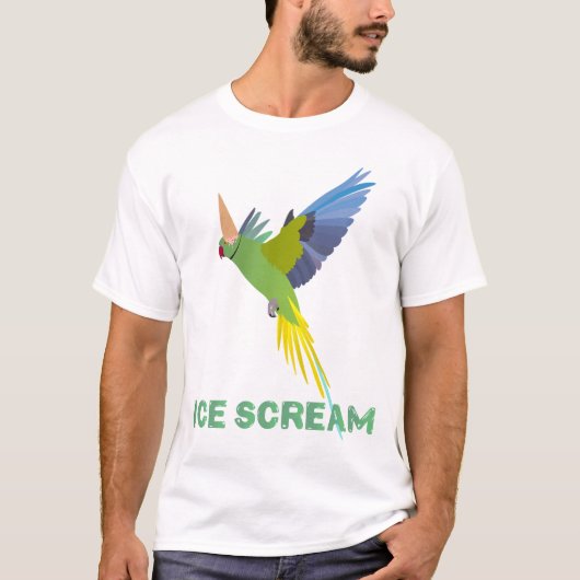Parakeet "Ice scream" T-shirt (Voorkant)