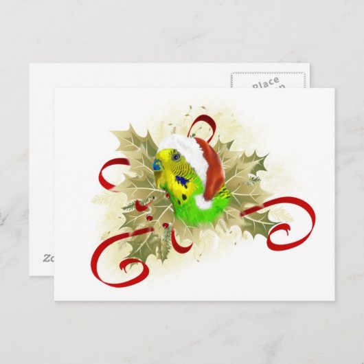 Parakeet Kerst Briefkaarten (Voorkant / Achterkant)