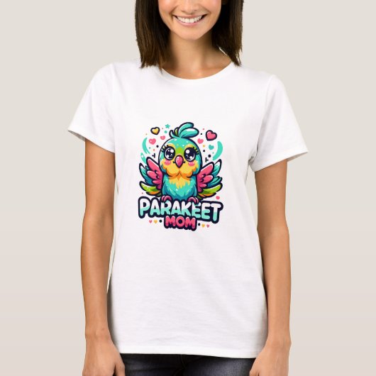 Parakeet mama t-shirt (Voorkant)