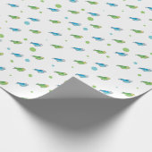 Parakeet polka dot wrapping paper cadeaupapier (Hoek)