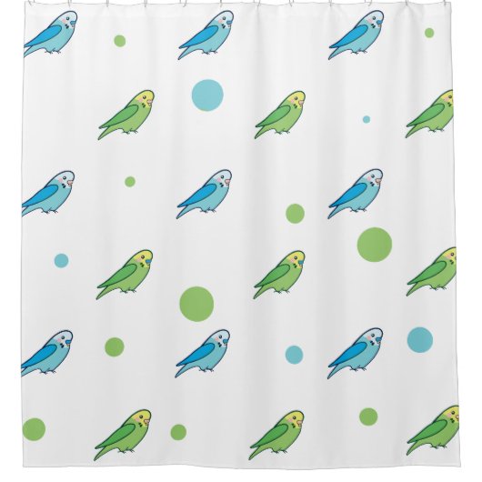 Parakeet Shower Curtain Douchegordijn (Voorkant)