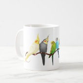 Parakeets & Cockatiels! Koffiemok (Voorkant links)