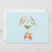 Parakeets Couples Wedding Shower Invitation Kaart (Achterkant)
