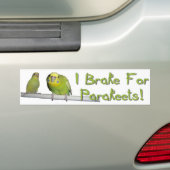Parakeets een rem geven bumpersticker (Op auto)