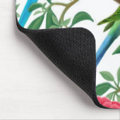 Parakeets en Peonies Mousepad Muismat (Hoek)