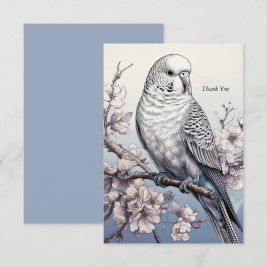 Paraket Bedankkaart (Voorkant / Achterkant)