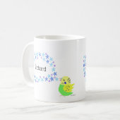 Paraket Budgie Budgerigar Bird lover Aangepaste na Koffiemok (Voorkant links)