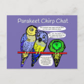 Paraket Chirp en Talk is Cheep Briefkaart (Voorkant)