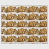 Paraket kerst cadeaupapier (Vlak)