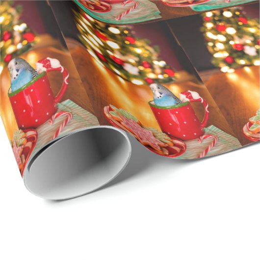 Paraket kerst cadeaupapier (Rol Hoek)