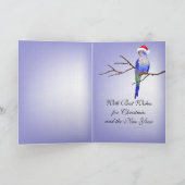 Paraket kerst feestdagen kaart (Binnen)