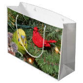 Paraket kerst groot cadeauzakje (Achterkant Gekanteld)