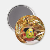 Paraket kerst magneet (Voorkant / Achterkant)