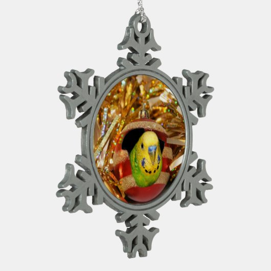 Paraket kerst tin sneeuwvlok ornament (Links)