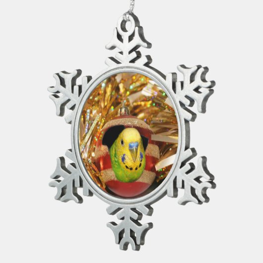 Paraket kerst tin sneeuwvlok ornament (Rechts)