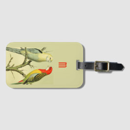 paraketten - monogrammen bagagelabel